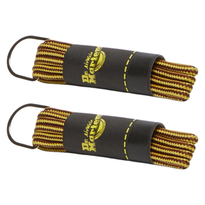 2x Dr. Martens 65cm Round Laces Pack - Brown/Yellow (3 Eye Shoes)