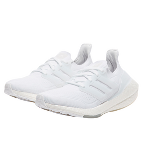 Adidas Womens Ultraboost 21 Running Shoes - White/Grey (Athletic Sneakers)