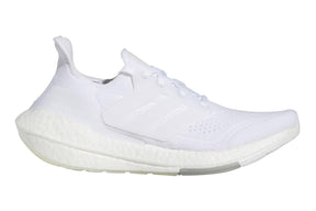 Adidas Womens Ultraboost 21 Running Shoes - White/Grey (Athletic Sneakers)