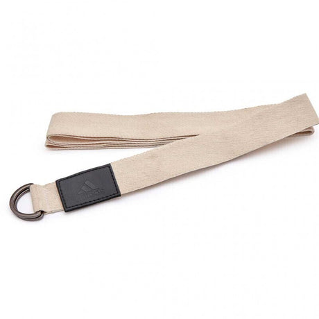 Adidas Premium Yoga Strap 2.5m Long Adjustable Belt Pilates Stretching Poses - Beige