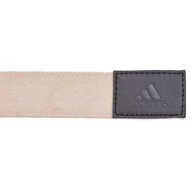 Adidas Premium Yoga Strap 2.5m Long Adjustable Belt Pilates Stretching Poses - Beige