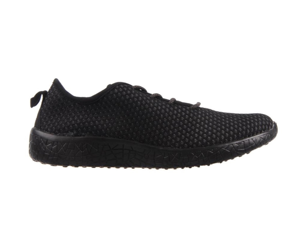 AEROSPORT Impress Womens Memory Foam Runners Sneakers Gym Knit Mesh - Black