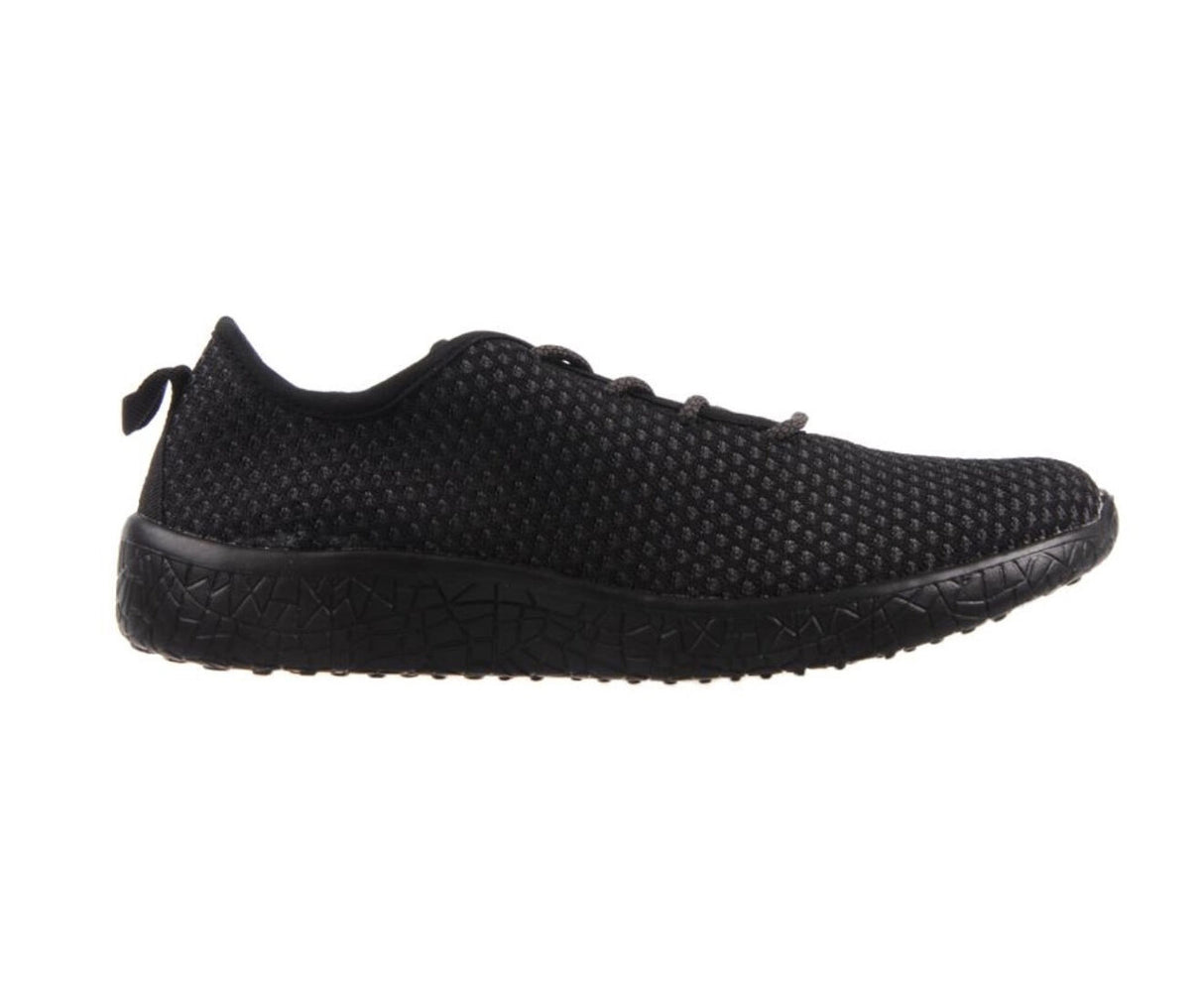 AEROSPORT Impress Womens Memory Foam Runners Sneakers Gym Knit Mesh - Black - 5