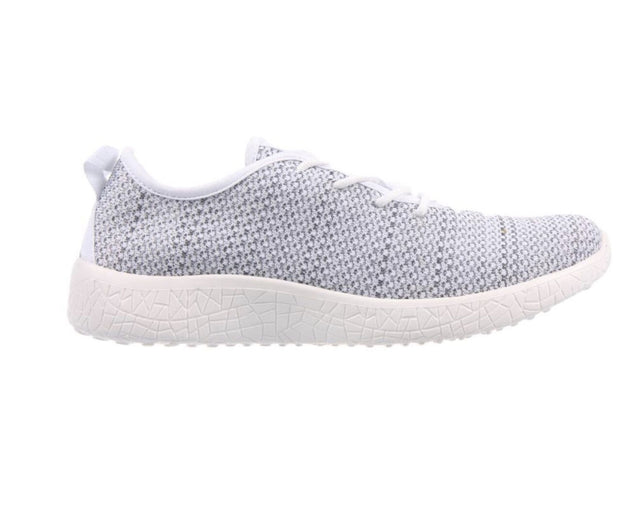 AEROSPORT Impress Womens Memory Foam Runners Sneakers Gym Knit Mesh - White/Grey - 5