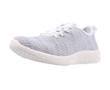 Aerosport Impress Womens Memory Foam Running Shoes - White/Grey (Knit Mesh Sneakers/Runners)