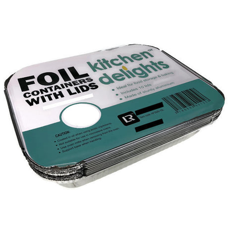 240x Small Aluminium Foil Containers with Lids (14cm*12cm*4.5cm)