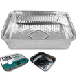 240x Small Aluminium Foil Containers with Lids (14cm*12cm*4.5cm)