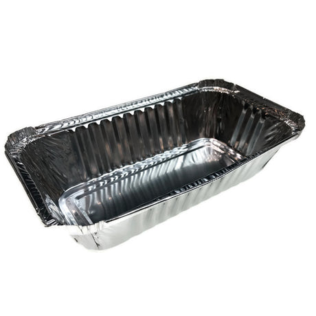 144x Medium Aluminium Foil Containers with Lids (20cm*11cm*5cm)
