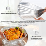320x Disposable Square Aluminium Foil Baking Trays Bulk Pack - Suits Air Frying (20x20x4.5cm)