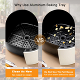 320x Disposable Square Aluminium Foil Baking Trays Bulk Pack - Suits Air Frying (20x20x4.5cm)
