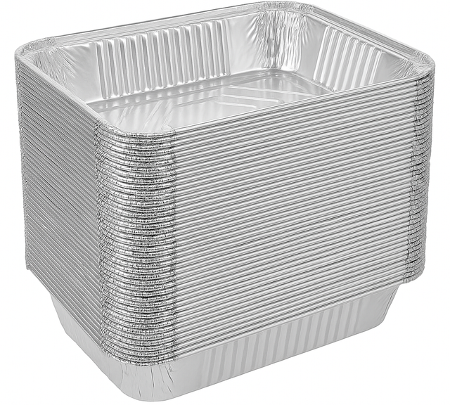 120x Large Aluminium Foil Containers  (22cm*15cm*4.5cm)