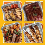 120x Large Aluminium Foil Containers  (22cm*15cm*4.5cm)