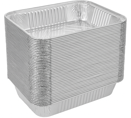 120x Large Aluminium Foil Containers  (32x26x5.5cm)
