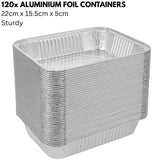 72x Jumbo Aluminium Foil Containers (45x34x6.5cm)