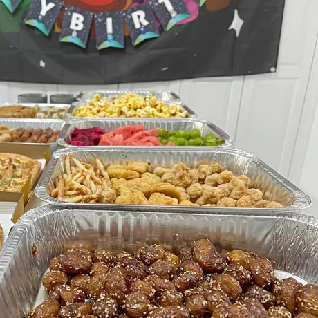 48x Aluminium Disposable Foil Food Container Pans Baking Tray 52x32x8.5cm