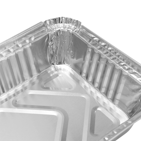 48x Aluminium Disposable Foil Food Container Pans Baking Tray 52x32x8.5cm