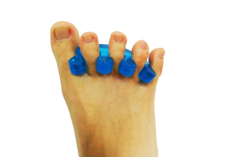 1 Pair Axign Medical Wide 5 Toe Based Separator - Silicone Bunion Spacer (Blue)