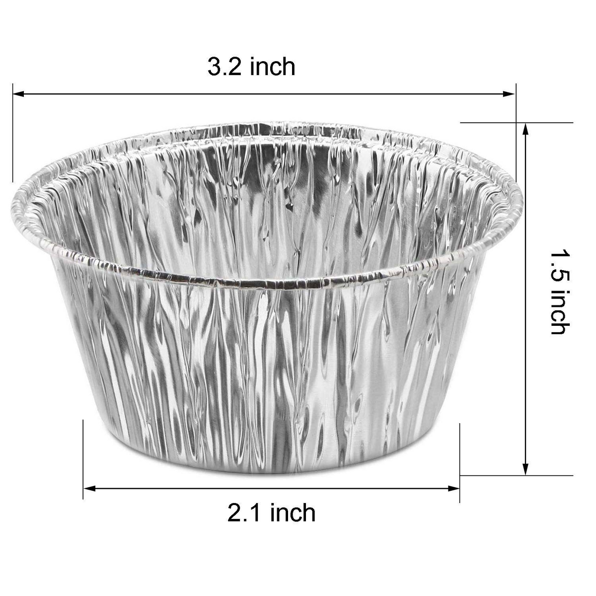 1200x Aluminium Foil Baking Cups 8x3.8cm - Bulk Box (Great for Cupcakes)