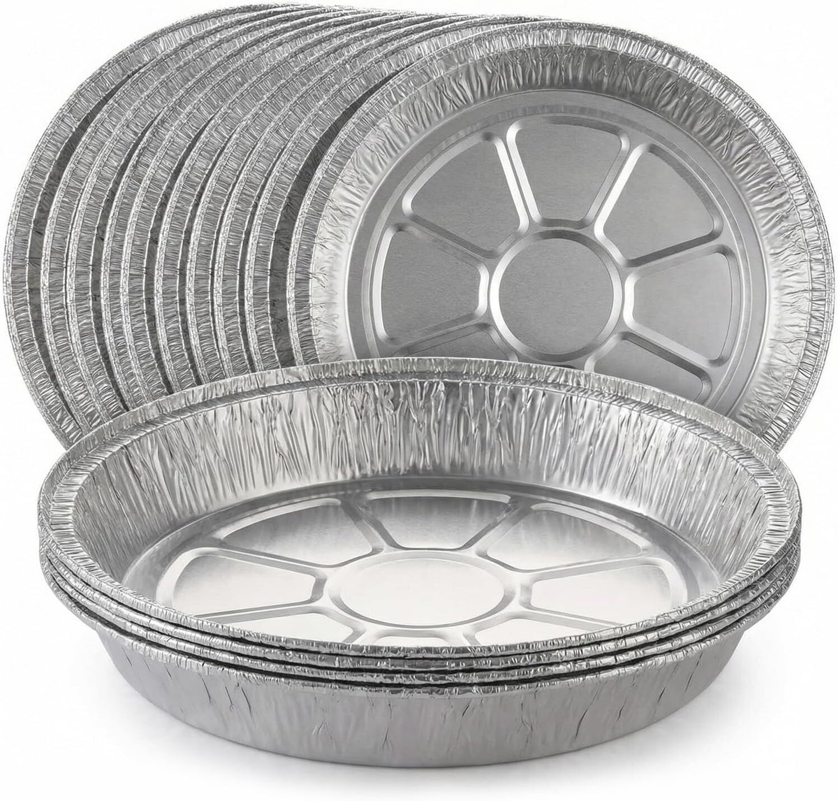 144x Round Aluminium Foil Baking Trays 20x4cm - Bulk Box