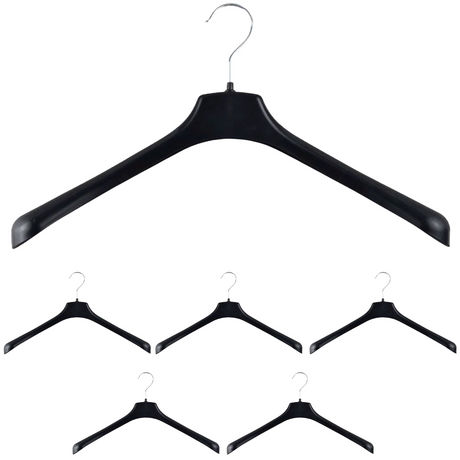 6x JACKET HANGER Heavy Duty 400mm Commercial Jacket Pants Clothing Coat R51S