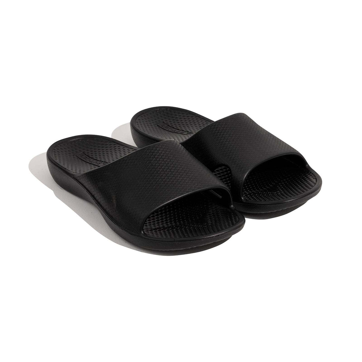 Archline Rebound Orthotic Slides Flip Flop Thongs Slip On Arch Support - Black
