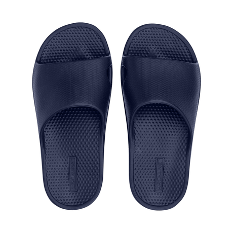 Archline Rebound Orthotic Slides Lightweight EVA Recovery Footwear Arch Support in Navy