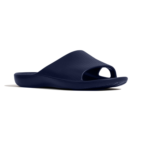 Archline Rebound Orthotic Slides Lightweight EVA Recovery Footwear Arch Support in Navy