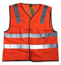 AIW 3M Reflective Tape Hi Vis Safety VEST - Night & Day Workwear - Orange