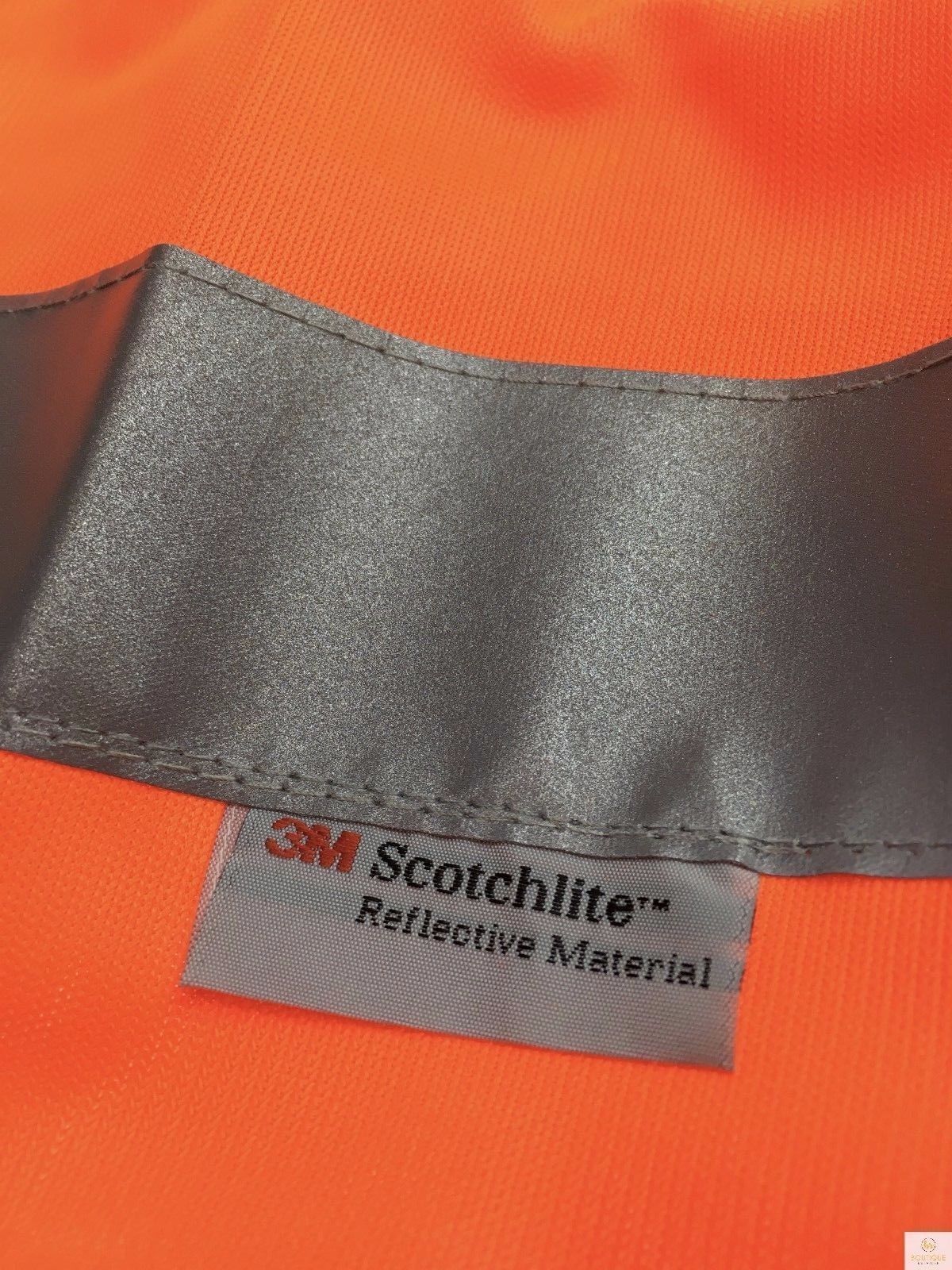 AIW 3M Reflective Tape Hi Vis Safety VEST - Orange (Night & Day Workwear)