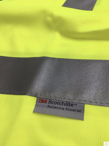 AIW 3M Reflective Tape Hi Vis Safety VEST - Yellow (Night & Day Workwear)