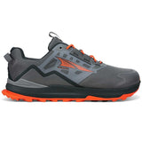 Altra Lone Peak All Weather Low 2 Mens Trail Running Shoes Waterproof MaxTrac EGO in Grey/Orange - US 9.5