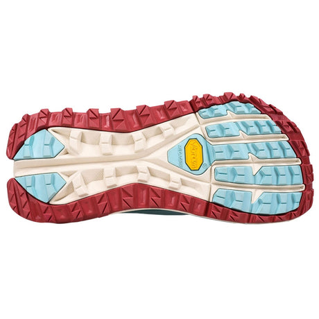 Altra Olympus 5 Womens Trail Running Shoes Vibram Megagrip EGO MAX Cushion in Light Blue