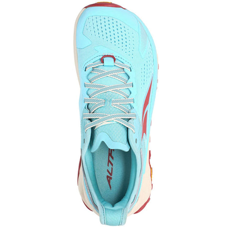 Altra Olympus 5 Womens Trail Running Shoes Vibram Megagrip EGO MAX Cushion in Light Blue