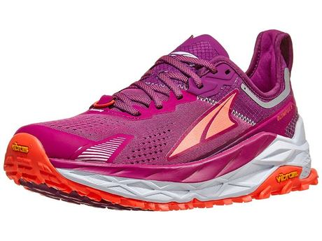 Altra Womens Olympus 5 Shoes w/ Vibram Sole in Purple/Orange