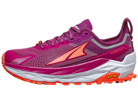 Altra Olympus 5 Womens Trail Running Shoes - Purple/Orange (Vibram Sole Sneakers/Runners)