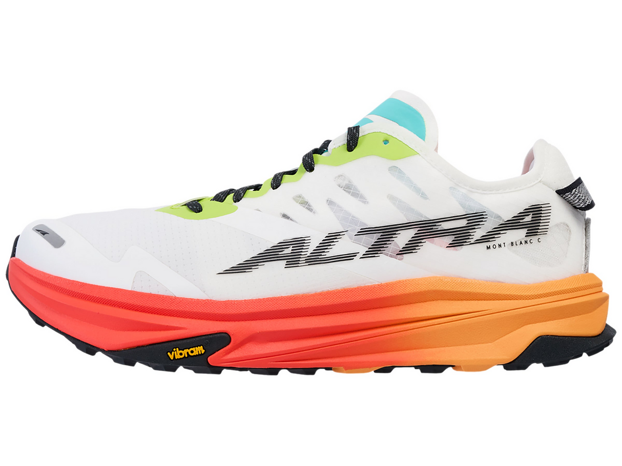 Altra Mens Mont Blanc Carbon Trail Racing Running Shoes in White/Orange (Sneakers/Runners)