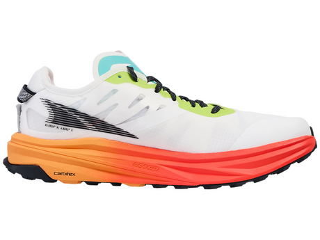 Altra Mens Mont Blanc Carbon Trail Racing Running Shoes in White/Orange (Sneakers/Runners)