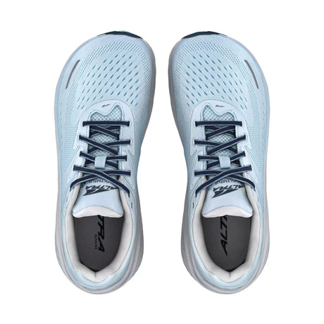 Altra Olympus 5 Womens Trail Running Shoes Vibram Megagrip EGO MAX Cushion in Light Blue