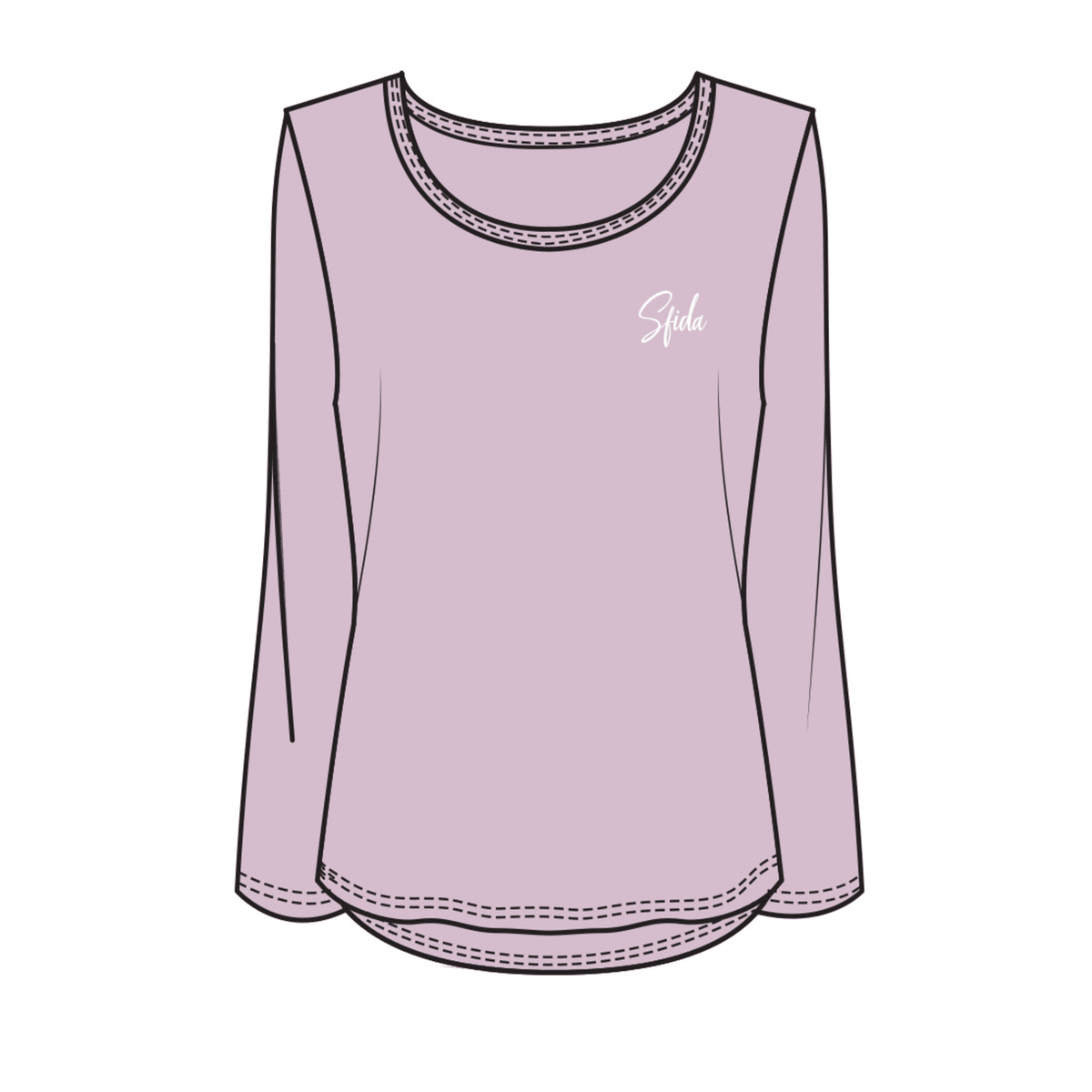 Sfida Alexis Womens Long Sleeve Top - Fragrant Lilac (Activewear) - FRAGRANT LILAC