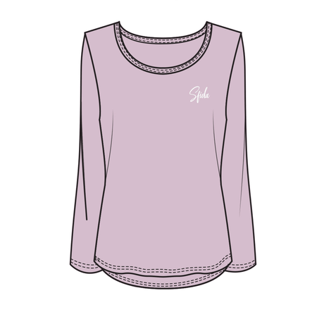 Sfida Alexis Womens Long Sleeve Top - Fragrant Lilac (Activewear) - FRAGRANT LILAC