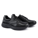 Sfida Alex Senior Kids Leather Lace Up School Shoes - Black (Boys/Girls)