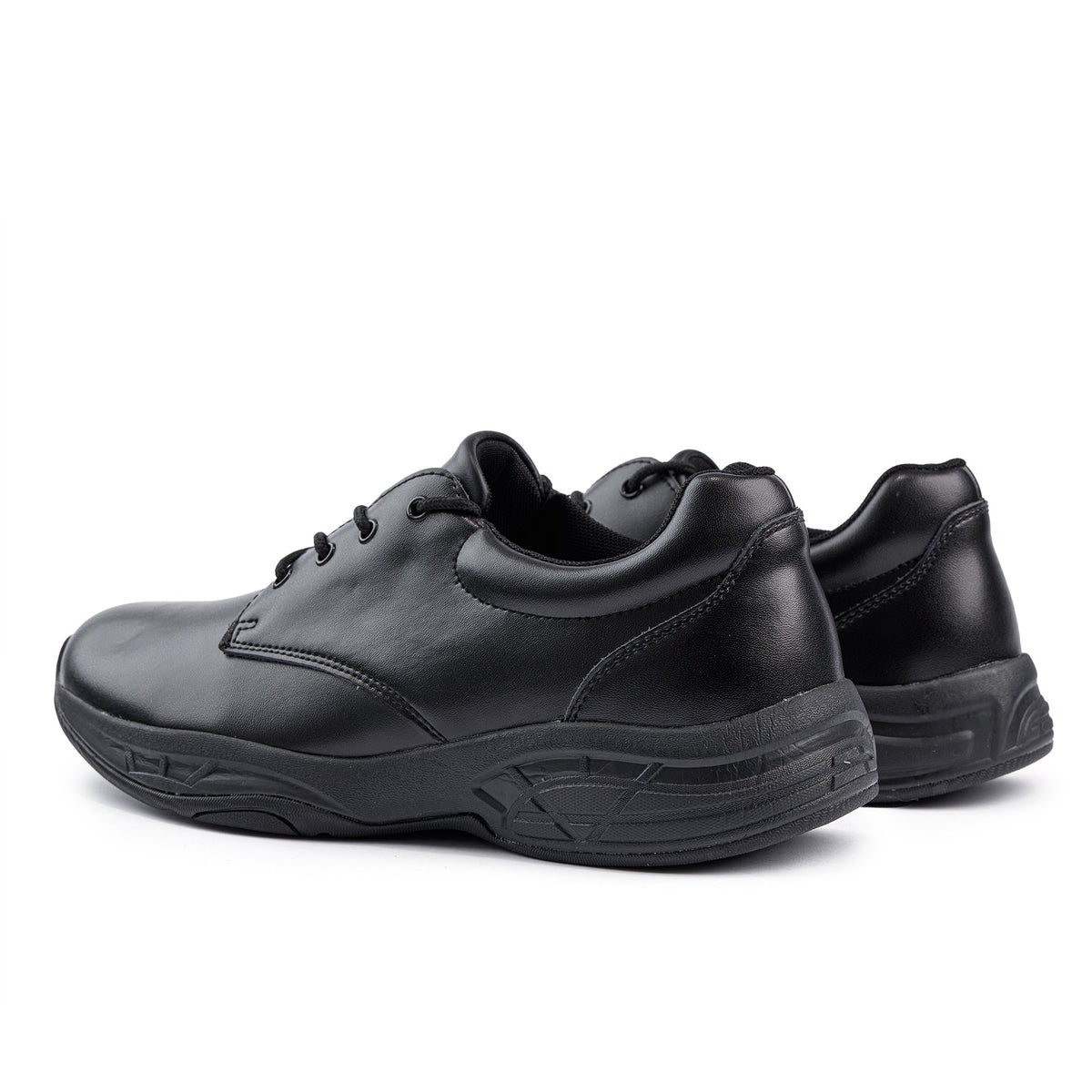 Sfida Alex Senior Kids Leather Lace Up School Shoes - Black (Boys/Girls)