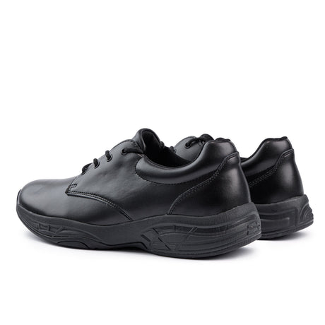 Sfida Alex Senior Kids Leather Lace Up School Shoes - Black (Boys/Girls)