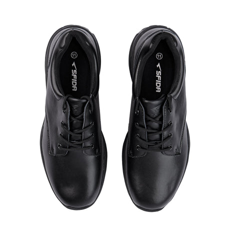 Sfida Alex Senior Kids Leather Lace Up School Shoes - Black (Boys/Girls)