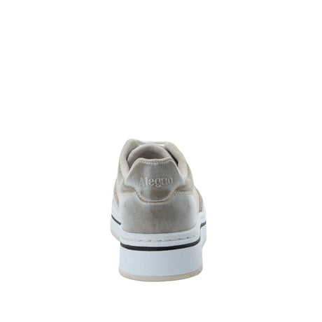 Alegria Alyster Retro Sneakers Washed Look Platform Lace Up Shoes in Cream