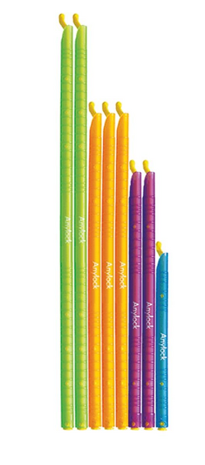 8pk AnyLock Bag Sealers/Sealing Rods - Kitchen Storage Zip Lock Stick Clips