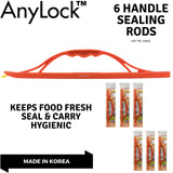 6x ANYLOCK 370mm Medium Handle Sealing Rod Bulk Pack - Reusable Clip Lock Sealers