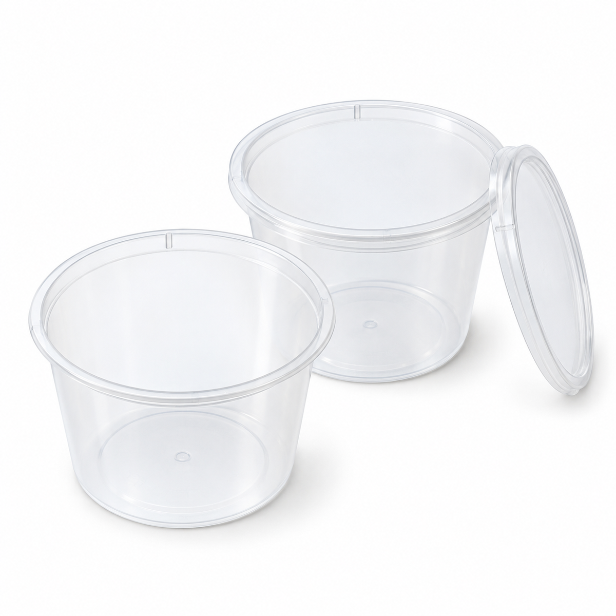 360x Reusable Sauce Containers with Lids 100ml - Bulk Box (Clear)