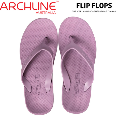 Archline Orthotic Flip Flops - Lilac Purple (Slip On Orthopedic Thongs w/ Arch Support)