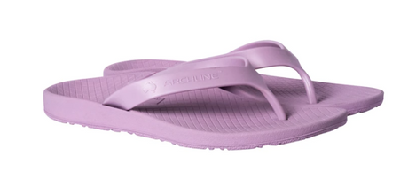 Archline Orthotic Flip Flops - Lilac Purple (Slip On Orthopedic Thongs w/ Arch Support)